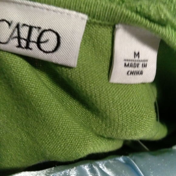 CATO NWT GREEN SHORT SLEEVE WOMENS SWEATER TOP. SIZE MEDIUM - Picture 6 of 7